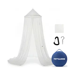 Trvlmore Klamboe 2 Persoons - Muggennet - Muskietennet Met Ophgangkoord - Moquite Net - Reisklamboe - Xl - Xxl - Wit