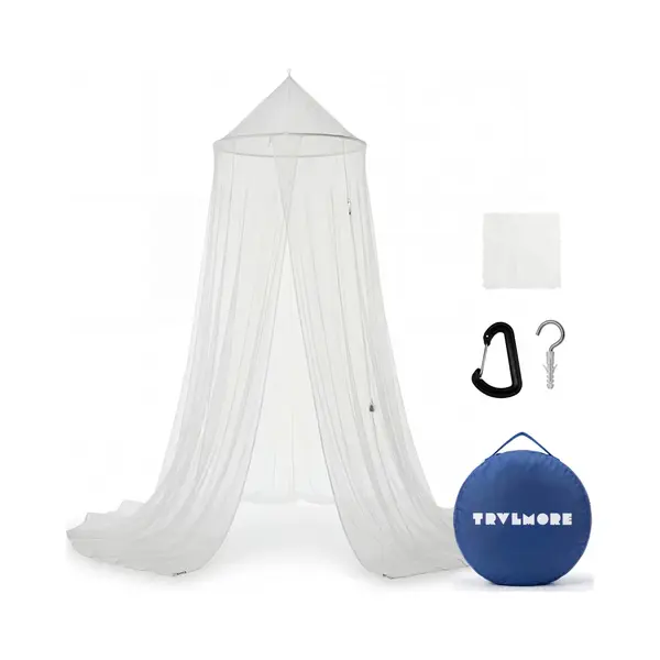 Trvlmore Klamboe 2 Persoons - Muggennet - Muskietennet Met Ophgangkoord - Moquite Net - Reisklamboe - Xl - Xxl - Wit thumbnail