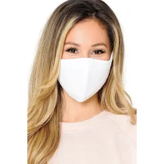 Premium Kwaliteit Katoen Mondkapje - Mondmasker - Gezichtsmasker | Herbruikbaar / Wasbaar | Wit - Awr