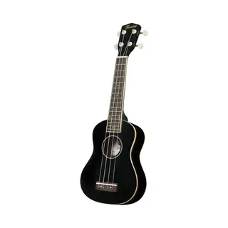 Fazley K21B-W Sopraan Ukelele Zwart