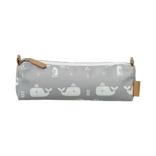Fresk Etui Jongens - Waterafstotende Pennenzak - Etuis Voor School - Pennenbakje Voor Kinderen - Schoolspullen - 22 X 6 X 7 Cm - Whale Dawn Grey