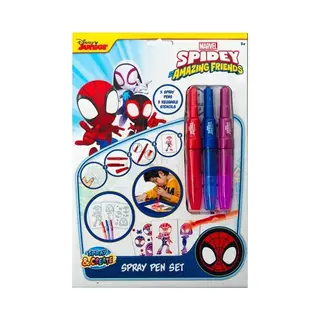 Disney Store Disney - Spidey And His Super Friends - Spray Pen Set A4 Enveloppe - Colouring Pens For Children - Colouring Set With Colouring Pencils And Colouring