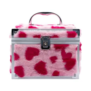 Create It! - Make-up Case Fluffy Hartjes - Roze