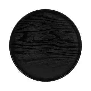 Quvio Houten Dienblad Rond - Dienblad - Dienbladen - Decoratieve Dienbladen - Design Presenteerblad - Sierschaal - Decoratieschaal - Tapasplank -