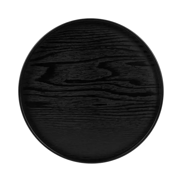Quvio Houten Dienblad Rond - Dienblad - Dienbladen - Decoratieve Dienbladen - Design Presenteerblad - Sierschaal - Decoratieschaal - Tapasplank - thumbnail