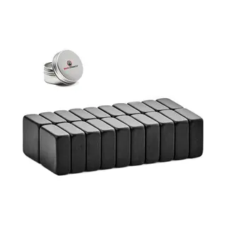 Brute Strength - Super Sterke Magneten - Vierkant - 10 X 10 X 4 Mm - 20 Stuks - Zwarte Magneten - Neodymium Magneet Sterk - Magneten Koelkast -