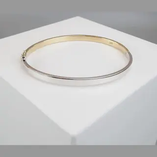 Gouden Bicolor Christian Bangle