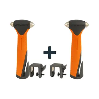 Lifehammer Plus - Veiligheidshamer - 2 Stuks - Noodhamer - Gordelsnijder - Ramenbreker - Auto Veiligheid