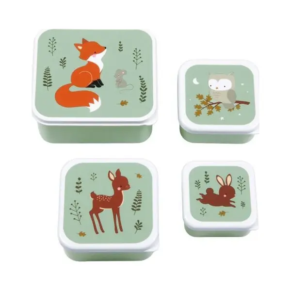 A Little Lovely Company Ein kleines liebes Unternehmen SBSEFF45 Lunchbox-Set aus Kunststoff Mehrfarbig 4 Stück(e) thumbnail