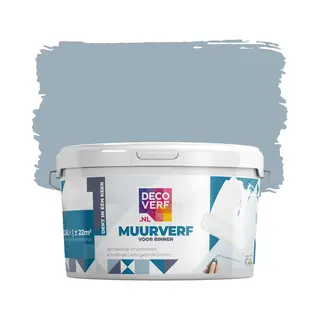 Decoverf.nl Decoverf Muurverf Mat Poederblauw, 2.5L