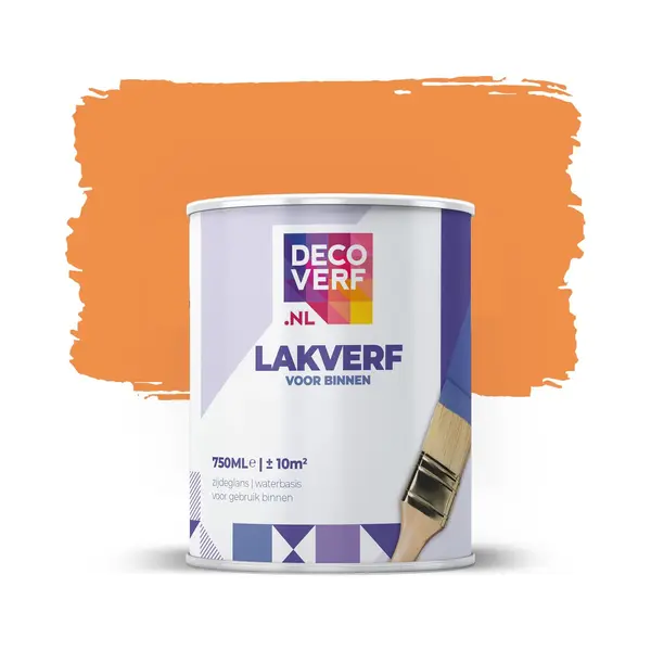 Decoverf.nl Decoverf Lakverf Oranje, 750ml thumbnail