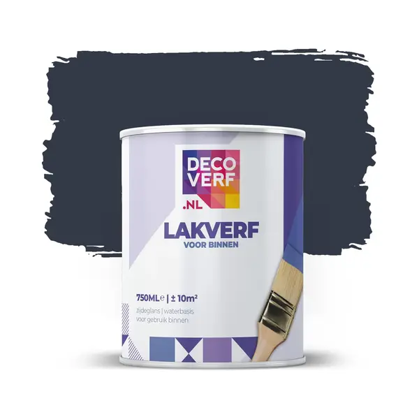 Decoverf.nl Decoverf Lakverf Nachtblauw, 750ml thumbnail