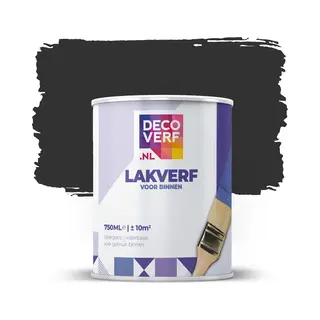 Decoverf.nl Decoverf Lakverf Nachtzwart, 750ml