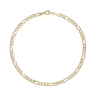 Fako Bijoux® - Enkelbandje - Enkelsieraad - Figaro - Goudkleurig