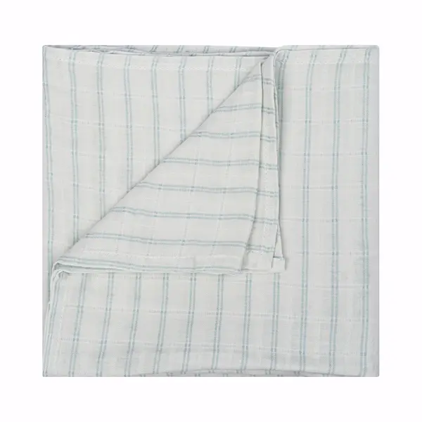 Hydrofiele Doek 120 X 120cm - Baby Wikkeldoek - Slaapdoek Smokey Green - Groen - Snoozebaby thumbnail