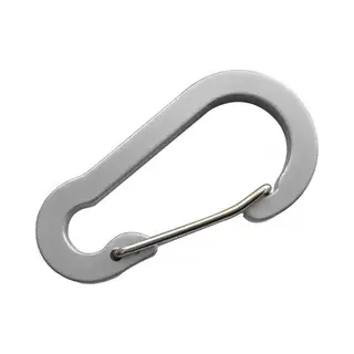 Abc-Led 2x Platte Karabijnhaak - 50mm - Zilver