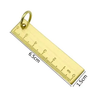 Abc-Led Sleutelhanger Liniaal – Messing – 6 Cm