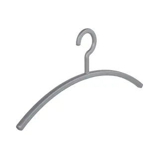 De Kledinghanger Gigant - Garderobehanger - Jassenhanger - Volwassenen - 6351 - 12 Stuks - Primus - Kunststof - Zilver - 45 Cm - Kledinghanger -