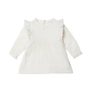 Noppies Girls Dress Cologne Long Sleeve Meisjes Jurk - Whitecap Gray - Maat 86
