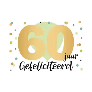 Artige Kaart - Daisy - 60 Jaar Gefeliciteerd - DSY034