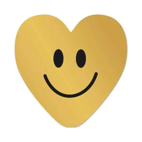 Wenskaart - Smiley - Gouden Smiley - Lief - Valentijn - Juf - Meester - Blanco - Moederdag - Pensioen - Zonder Tekst - Zomaar - Hart Van Goud - Artige thumbnail