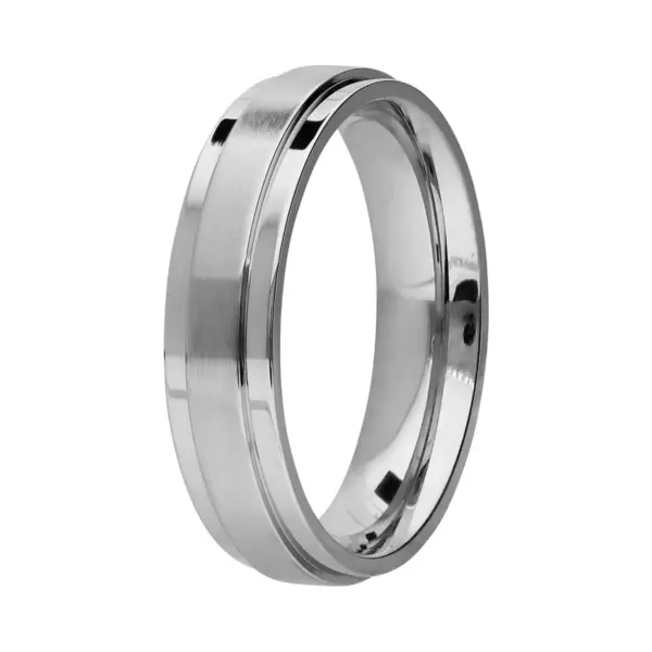 Lucardi Kinder Stalen Ring Mat/glans - Ring - Staal - Zilver - 14 / 44 Mm thumbnail