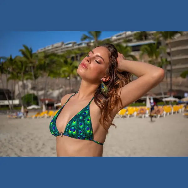 Untouched - Bikini Top S Green Peacock - Beachwear - Bikini Top Dames - Bikini Dames - Strandkleding thumbnail