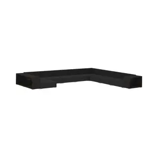 VidaXL 11-tlg. Garten-Lounge-Set Mit Auflagen Poly Rattan Schwarz