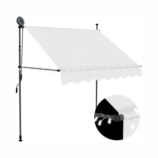 Vidaxl - Manual Retractable Awning With Led 200 Cm Cream