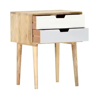 Bedside Cabinet 47x35x59 Cm Solid Mango Wood Vidaxl