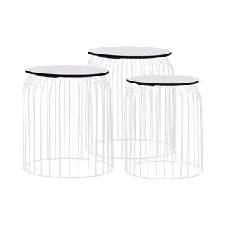 VidaXL Couchtische 3 Stk. Weiß