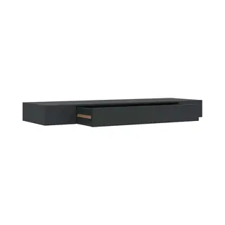 Schweberegal Mit Schublade Schwarz 80x25x8 Cm Vidaxl Schwarz