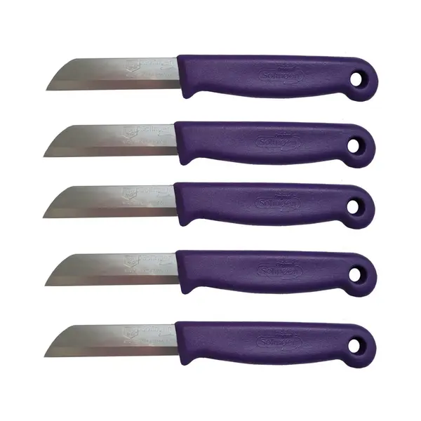Solingen Schilmesje – Rvs Glad – 16 Cm Met Blade Cover – Paars – 5 Stuks thumbnail