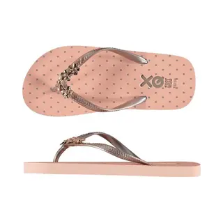 Xq Footwear Teenslippers Meisjes Roze/zilver Maat 25-26
