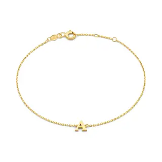 Isabel Bernard | 585er Gold Armband Damen Mit Initialen Buchstaben Q | Le Marais | IB320101-Q