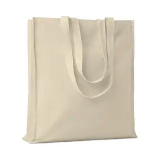 Siglo Xxi Publicidad Baumwolltasche Mit Faltenfalten, Größe 38 X 9 X 42 Cm, 10 Stück, Grammatur 140 G/m², Verstärkte Lange Griffe, Einkaufen,