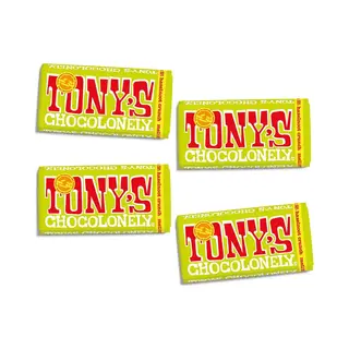 Tony's Chocolonely Melk Romige Hazelnoot Crunchâ€‹ Chocolade Reep 4 X 180 Gram