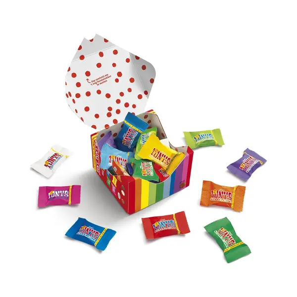 Tony's Chocolonely - Chocoladecadeau - Tiny Tony's - Verjaardag - 22 Mini Uitdeel Chocolaatjes - Belgische Fairtrade Chocola thumbnail