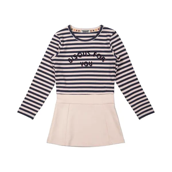 Dj Dutchjeans - Meisjes Jurk - Powder Pink+navy - Maat 128 thumbnail