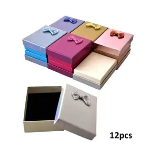 Cadeaudoosje - Mix Kleuren - 9x7x3cm - Set 12 Stuks - Sieraden - Cadeau - Feestdagen - Unisex
