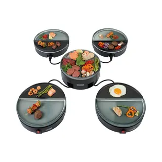Bourgini Chef's Dinner Party Gourmetstel - 4-5 Personen - Vaatwasserbestendig - Glazed Grey