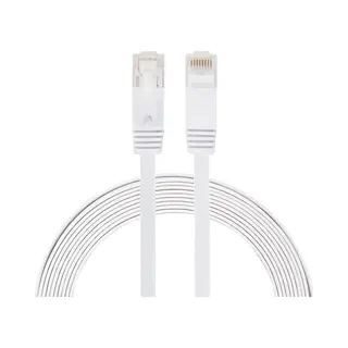 By Qubix Internetkabel - 3 Meter - Cat 6 - Ultra Dunne Flat Ethernet Kabel - Netwerkkabel (1000Mbps) - Wit - Utp Kabel - RJ45 - Utp Kabel