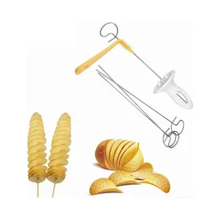 Chipsmaker - Aardappel Twister Spiraal Sijder Schiller - Spiralizer Potato Slicer Cutter - Chips Maker