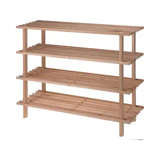 Bathroom Solutions Schoenenrek - 4-laags - 77 X 26 X 65 Cm - Hout - Schoenenstandaard - Schoenen Opbergen Rek