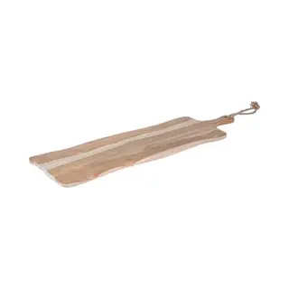 Huismerk Schneidebrett Teak+Griff 70x20cm