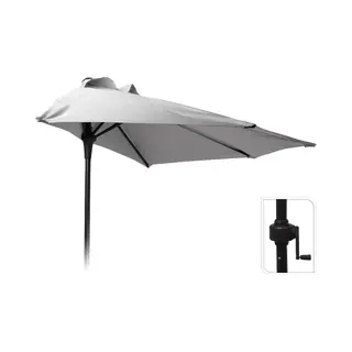 Pro Garden Parasol Half Rond - Dia 250cm - Grijs