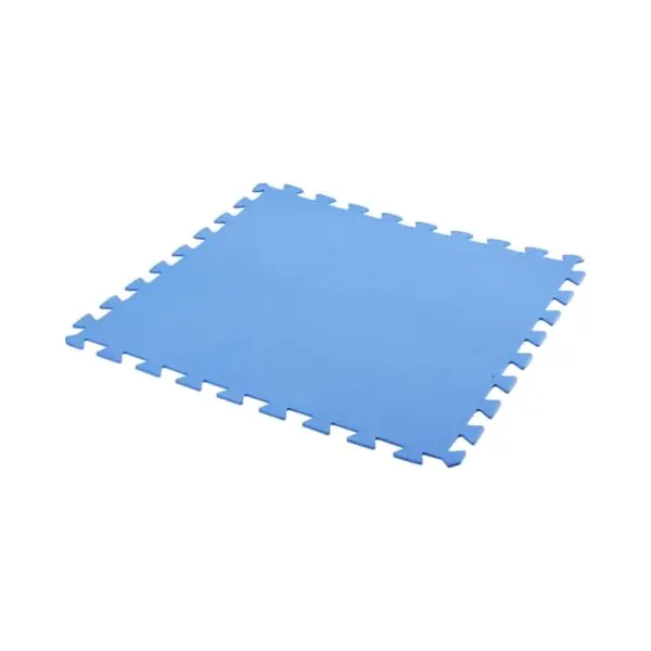 Free And Easy - Pool-Unterlegfliesen - Puzzlematte - Schaumstoff - 50 X 50 Cm - 9 Stück - Blau thumbnail