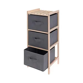 Home&Styling Klappbares Regal Mit Textilboxen, 65 Cm