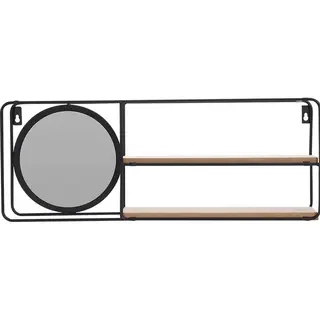 Merkloos Wandrek Met Spiegel - 2 Planken