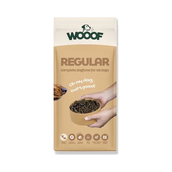 Wooof Regular 14kg Kaltgepresstes Hundefutter Mit Rindfleisch | Trockenfutter, Natürliche Zutaten, Leicht Verdaulich, Ohne Weizengluten thumbnail